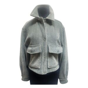 ELIE TAHARI Olive Color Corduroy Crop Jacket